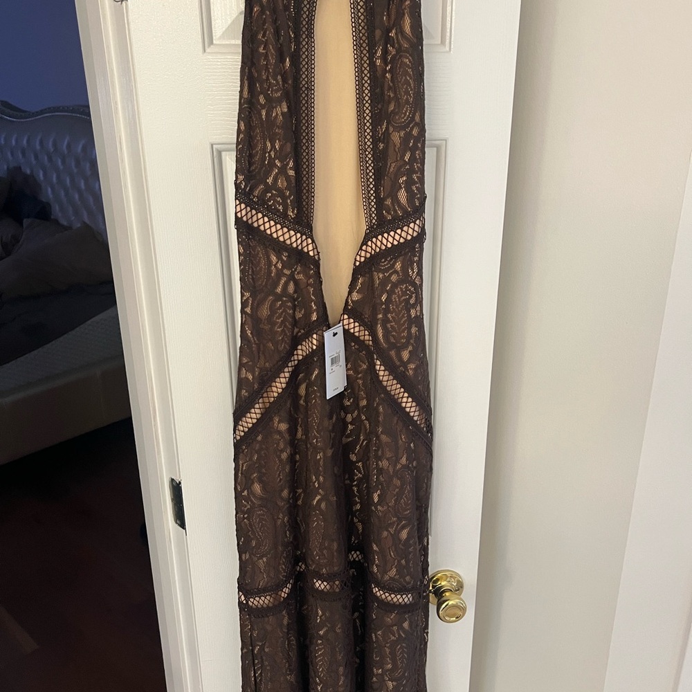 Guess Brown Lace Dress SzM - Picture 13 of 16